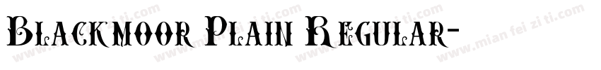 Blackmoor Plain Regular字体转换